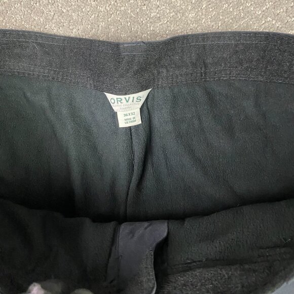Orvis Fleece Lined Water Repellent Pants Mens 36 x 32 Black 1525902 Tech Stretch - Picture 8 of 16